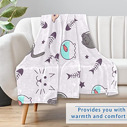 Plaid chat doux couverture fantaisie pour réconforter vos soirées - 7