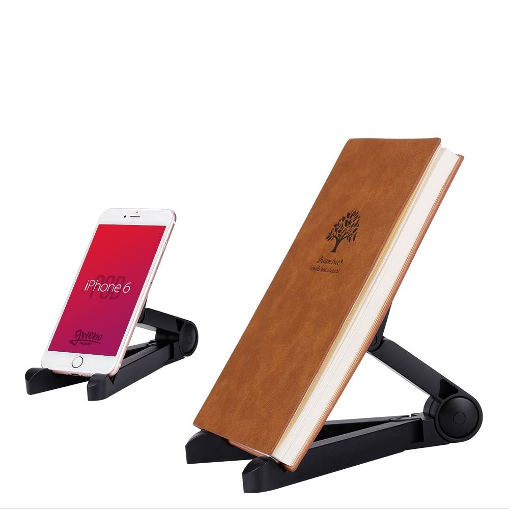 AM Adjustable Cell Phone Stand, Portable Desk Phone Holder, Foldable Multi-angle Mobile & Tablet Holder compatible with All Mobiles like iPhone 14,14 Pro Max, 14 Mini,13,12,11 Samsung S22, S21 (Black)