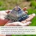 New Orgone Pyramid for Healing Heart | Black Tourmaline | Lapis Lazuli | Amazonite | Green Jade Orgonite Pyramid for E-Energy Protection - Crystal Chakra Stone Pyramid