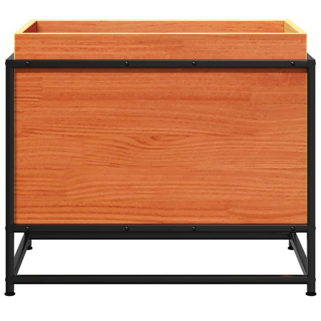 vidaXL Jardinera de Madera Maciza Pino marrón Cera 60x40x50 cm, Jardinera de Exterior, Jardinera para Flores, macetero para Tomates