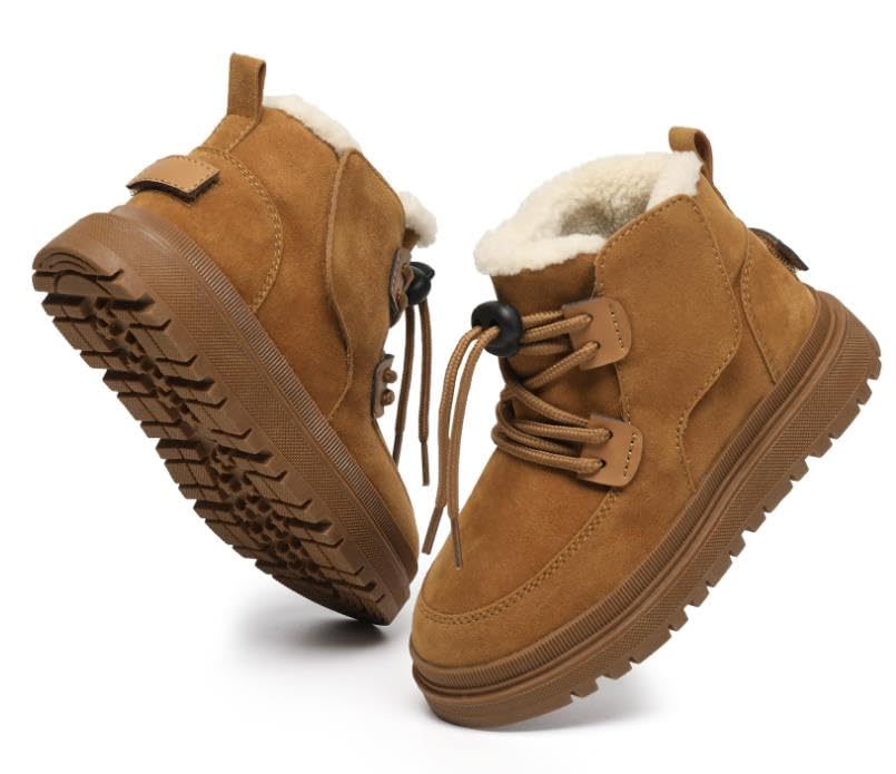 Girls/Boys Winter Warm Snow Boots Soft Faux Fur Lined Outdoor Non-Slip Walking Climbing Sneakers3