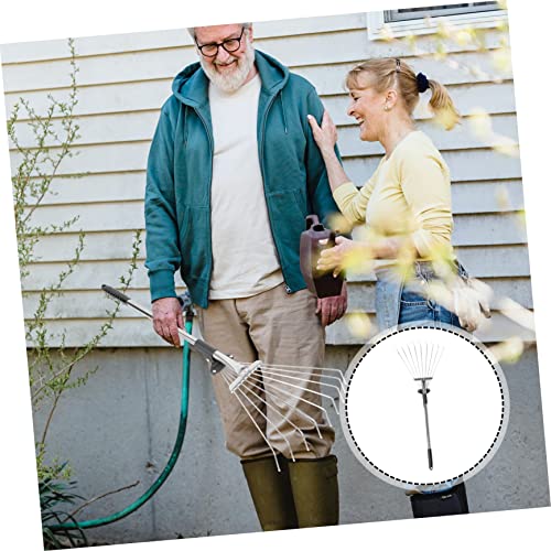 Rastrillo telescópico de acero inoxidable para jardinería miniatura 4