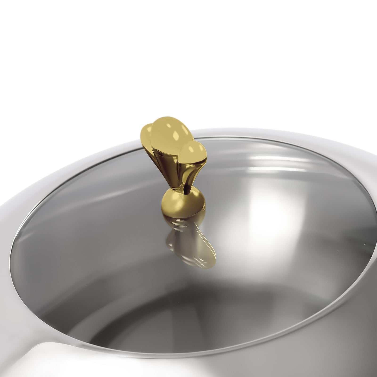 Set da 3 litri rotondo Chafing Dish Buffet in acciaio inox con coperchio in vetro, fuoco regolabile, Chafing Dish Buffet, scalda buffet, scrivania per alimenti caldi