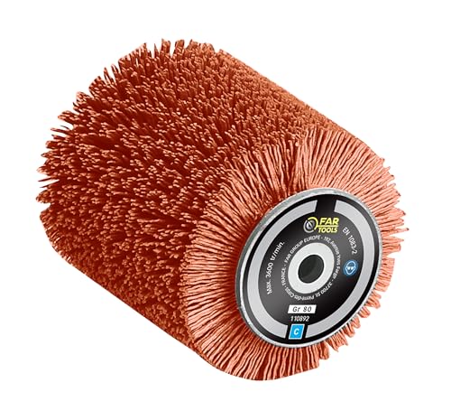 Fartools Brosse abrasive nylon Ø80 mm - L 100 mm pour dégraisser/dégriser/nettoyer