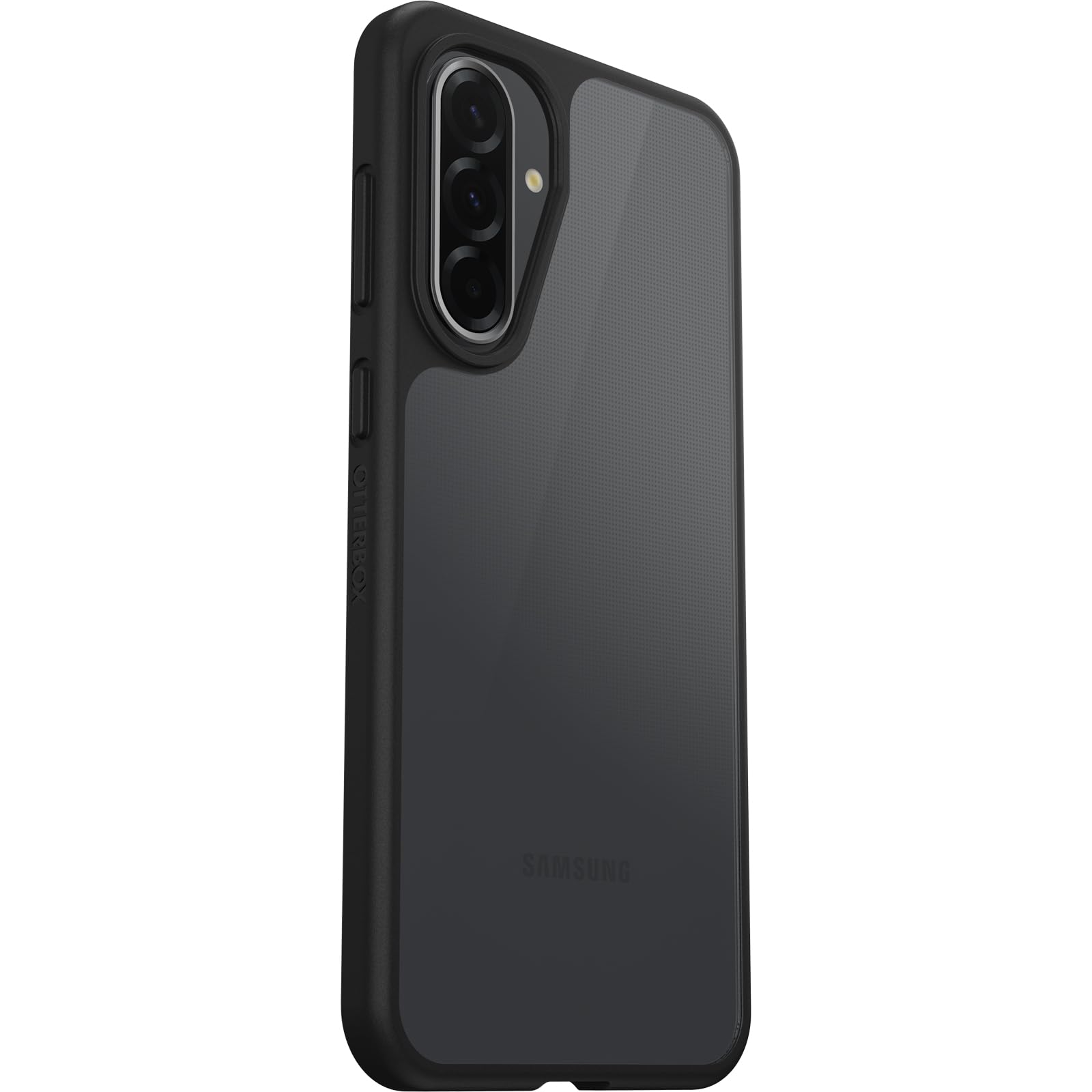 OtterBox Cover per Samsung A36 5G, Sleek Case Series, resistente a shock e cadute fino, cover ultrasottile, testata a norme MIL-STD 810G, Trasparente/Nero, Senza Retail Package