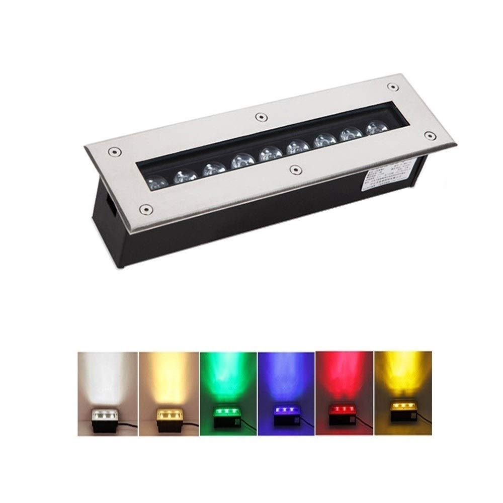 Led bodenstrahler aussen,Rechteck LED Embedded Buried Lampe Treppe Fußboden Gang Erleuchtung Gebäude Außenleuchten Deck Patio Dekorieren Wasserdicht IP67(Blue light,6W)