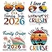 Family Cruise Door Decorations Magnetic, 4 Pcs Retro Family Trip 2026 Cruise Magnets, Nautical Vacation Ship Cabin Door Signs Fridge Magnets Decor