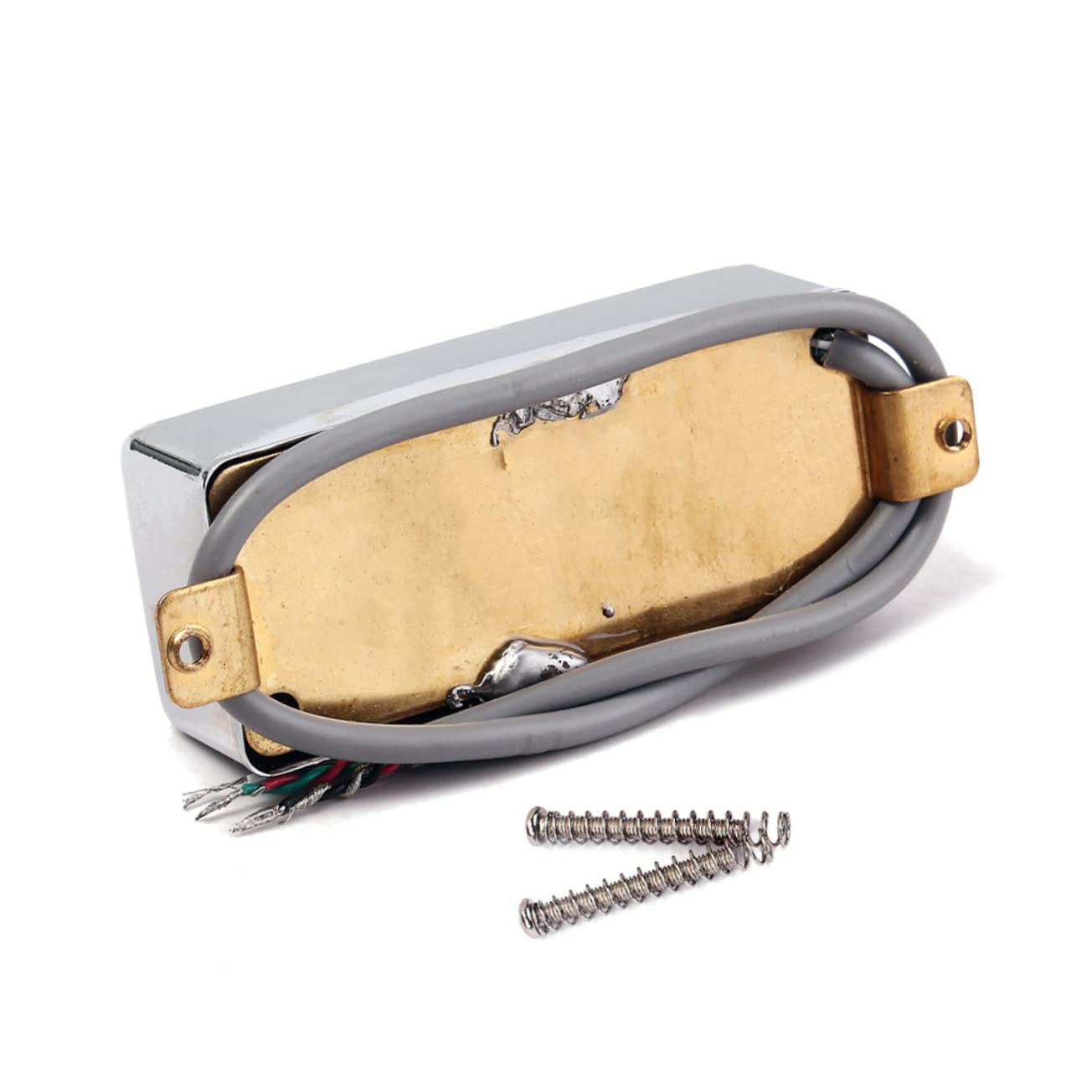 FAVOMOTO High Output 4 Core Wire Bass Pickup Copper Covered Humbucker for 4 String Bass Mounting Springs