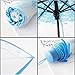 AYNEFY Folding Umbrella,Transparent Fashionable Beautiful Rain Umbrella Cherry Blossom Umbrella Compact Pocket Umbrella Wedding Decoration Umbrella for Women (Blue)
