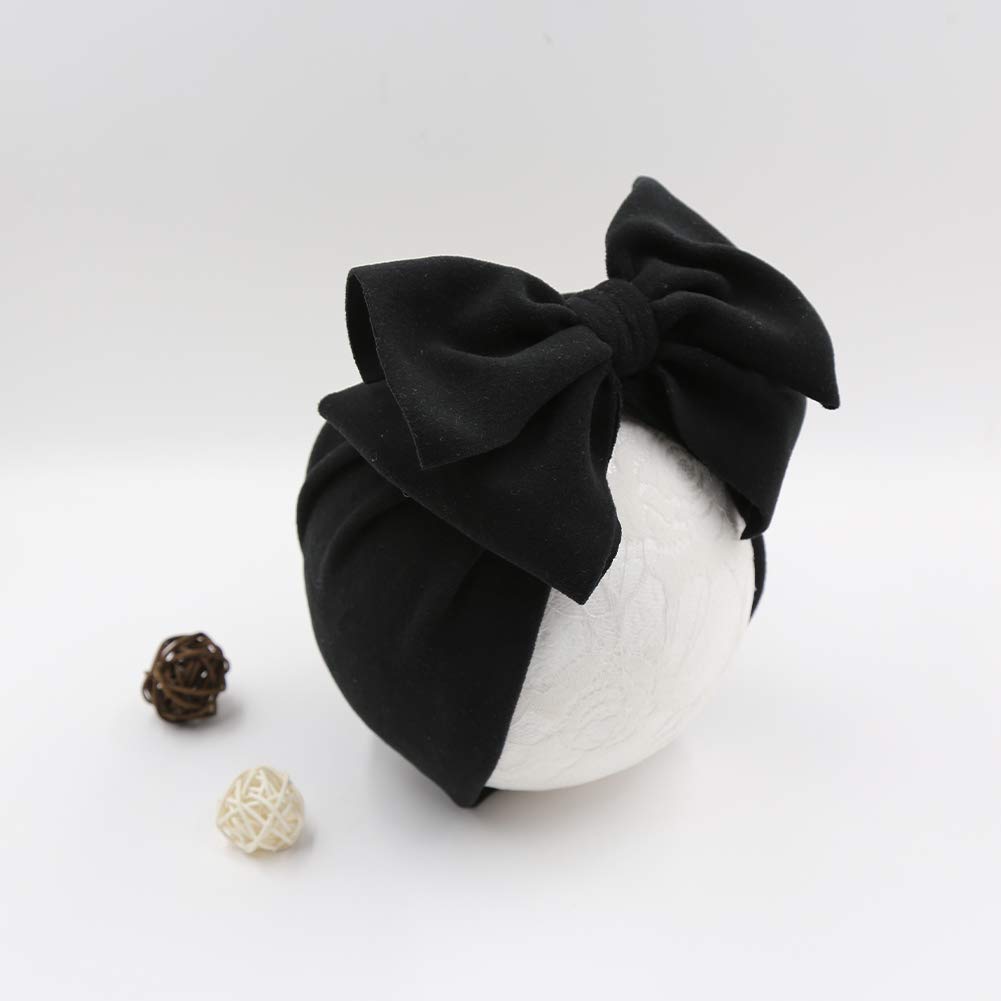 Baby Turban mit Haarschleife, weiche Mütze für Neugeborene und Kinder