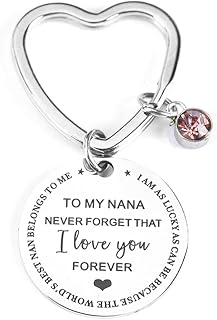 Nana Gifts Keychain from Grandkids to Nanny Birthday Mother's Day Gifts for Grandma Grandmother Xmas Gift for Nana from Grandchildren
