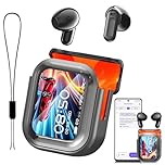 NE20 Translation Earbuds Real Time - AI 135 Language Translator Earbuds, 6 Translation Modes, LCD Touch Screen, 4-in-1 Translating Ear Buds Wireless Bluetooth 6.0 Headphones for Travel Learning