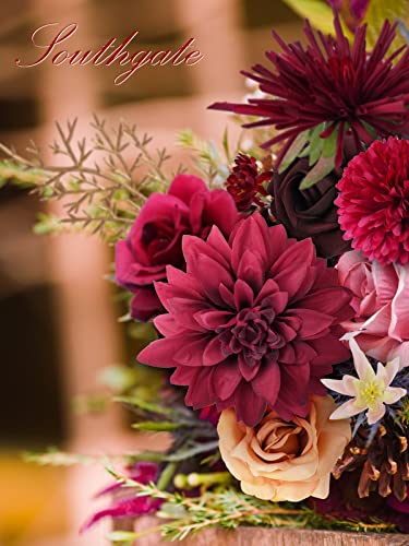 Southgate Red Roses Artificial Flowers Wedding Decorations Mix Silk Fake Flowers For Diy Handmade Bouquets Combo Centerpieces Arrangements Party Bridal Baby Shower Home Decor #TOP6