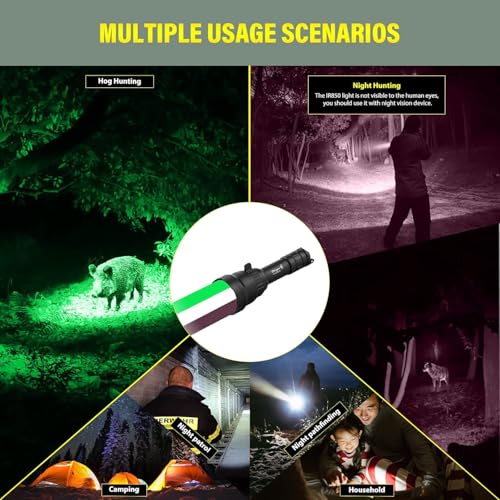 Image of KL62Plus Green White IR850 Zoomable Long Range Hunting Light Kit