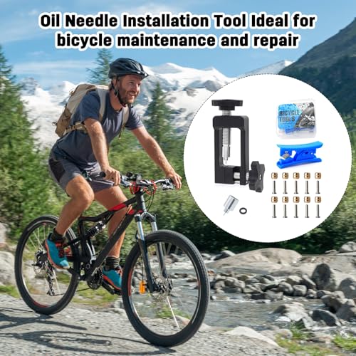 Outil d'insertion pour aiguille, outil d'insertion pour aiguille à huile de vélo, insert pour tuyau hydraulique de vélo avec frein à disque, insert Olive et coupe-tuyau hydraulique pour vélo de course – vue 7