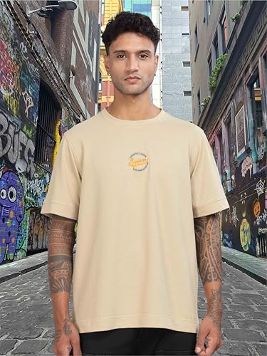 Image of STELLERS Men's Oversized Printed Half Sleeve T-Shirt | Feather Touch Feel | Odour Resistant | Anti-Static | Wrinkle Free | Quick Dry | Stretchable | Lightweight