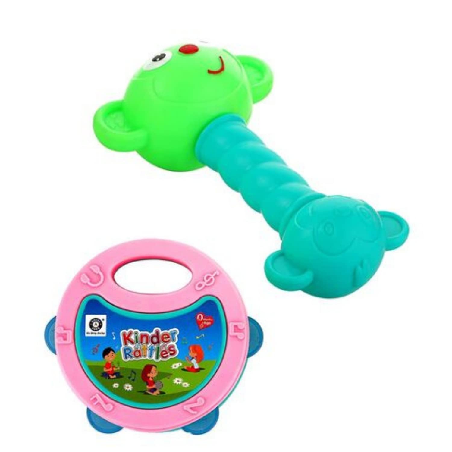Kids Mandi Non Toxic Plastic Colourful Lovely Attractive Baby Rattle & Teether Toys Set of 2 Pcs for Babies, Toddlers, Infants & Children (Multicolour) (B0BDMF4H11) Amazon Price History, Amazon Price Tracker