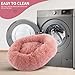 BVAGSS Hundebett Rund Katzenbett Flauschig Donut Kuscheliges Hundekissen Waschbar Ultra Weicher Plüsch Haustierbett für Kleine, Mittelgroße und Große Hunde, Katzen XH034 (Diameter:40 cm, Bean Paste)