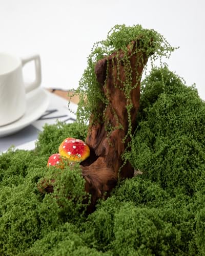 Image of NHCDFA Synthetic 100g Artificial Grass for Decoration,Fake Grass,Artificial Grass,Artificial Moss,Fake Moss Decorative Craft Moss for Lawn Green Plant Aquarium Landscaping,Garden Home Decoration