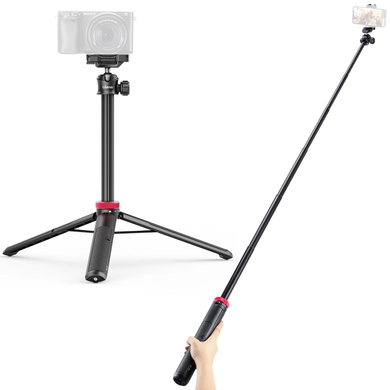❣️匿名配送❣️自撮り棒 スマホスタンド 小型 三脚 Amazon.co.jp: Ulanzi MT-44 自撮り棒三脚 携帯電話とカメラ用 - 最大