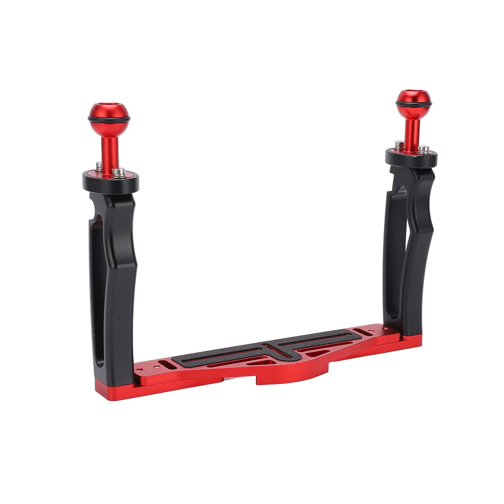 Naroote Podwójny Uchwyt Aluminiowy Stabilizator Tacy do Podwodnych zdjęć Balansowych o Ergonomicznej Konstrukcji do Lustrzanek Jednoobiektywowych, Kamer Sportowych i Latarek Nurkowania 665 G/23,5