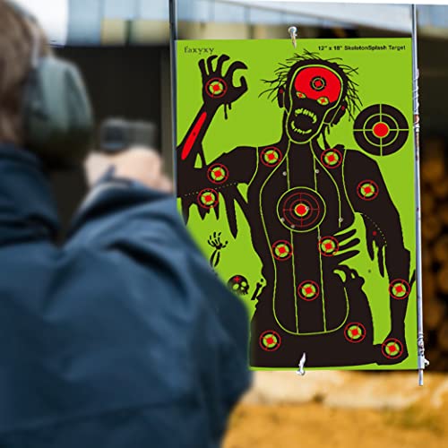 Faxyxy Zombie Joker Shooting Targets For The Range- 27 Sheets Fun Paper Targets For All Bb Gun, Firearms, Airsoft & Pellet Guns-20Pcs 12 X18 Inch & 7Pcs 23 * 35 Inch #TOP2