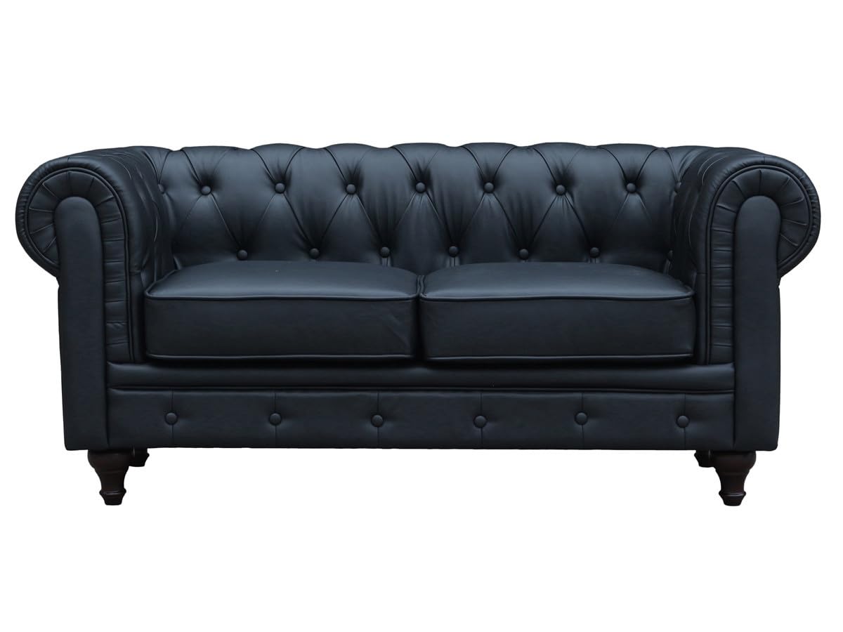 Habitat et Jardin Sofá Chesterfield Aliza- 2 plazas - Negro