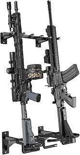 Gun Rack Wall Mount 2x3-slot Gun Free-Standing Rifle Rack,Sturdy Metal Rifle Storage Holder,Wall Gun Rack Firearm Free-Standing Indoor Display Stand - Nswern