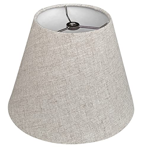 Tootoo Star Barrel White Small Lamp Shade for Table Lamps Replacement, 5x9x7 Inch,Fabric Cloth...