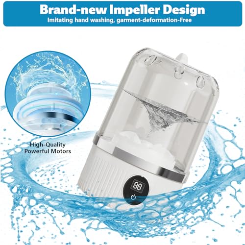 Image of Portable Washing Machine, Underwear Washer, Small Washing Machines, Mini Washing Rechargeable Cordless Washing-Machine, Laundry Cup for Bra, Underwear, Socks (1 L capacity)