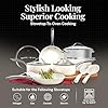 Gotham Steel 20 Pc Pots and Pans Set Non Stick Cookware Set, Kitchen Pot and Pan Set, Non Toxic Ceramic Cookware Sets, Nonstick Cookware Set, Lightweight, Dishwasher Safe, Cream White… #4