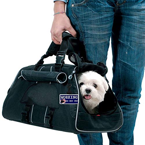 | Working Do Not Pet | Identification Patch Tag | Clips On Service Dog Vest, Harness, Collar, Leash Or Carrier #TOP7