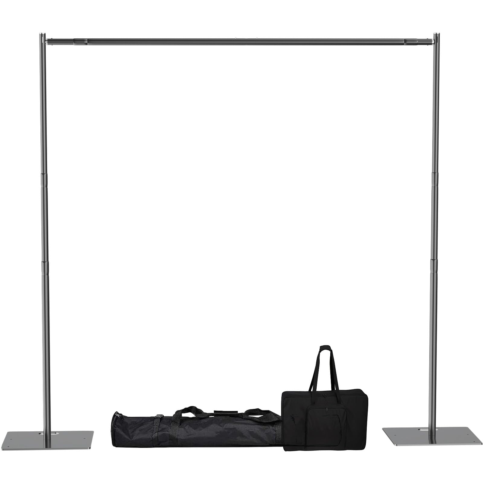 Pipe and Drape Backdrop Stand Kit 8x10 ft Adjustable Photo Background Backdrop Stand Heavy Duty with Metal Base for Party Wedding Video Studio Birthday Background Banquet Decorations