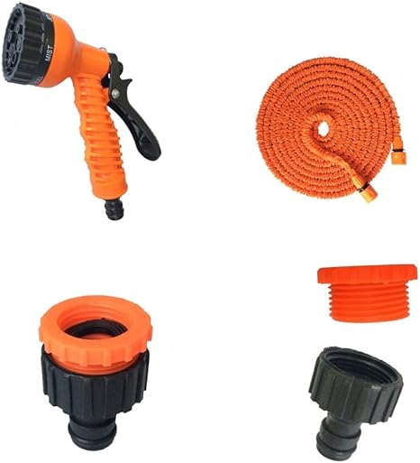 Amazon Co Jp ホースリール 散水ホース 伸縮水道管 魔法の水道管 多機能 高圧洗車水道管 ホーム 庭 工具セット オレンジ Size 37 5m Diy 工具 ガーデン