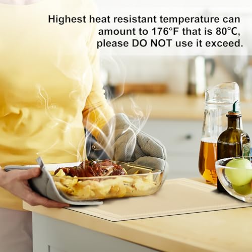 Image of Aofmee Placemats Set of 6, Washable PVC Place Mats, Heat Resistant Non-Slip Table Mats, Woven Vinyl Plastic Placemats for Dining Table Decor, Stain Resistant Kitchen Table Placemats, Easy to Clean