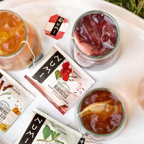 Image of Numi Organic Hibiscus Tea, 16 Herbal Tea Bags, Caffeine Free