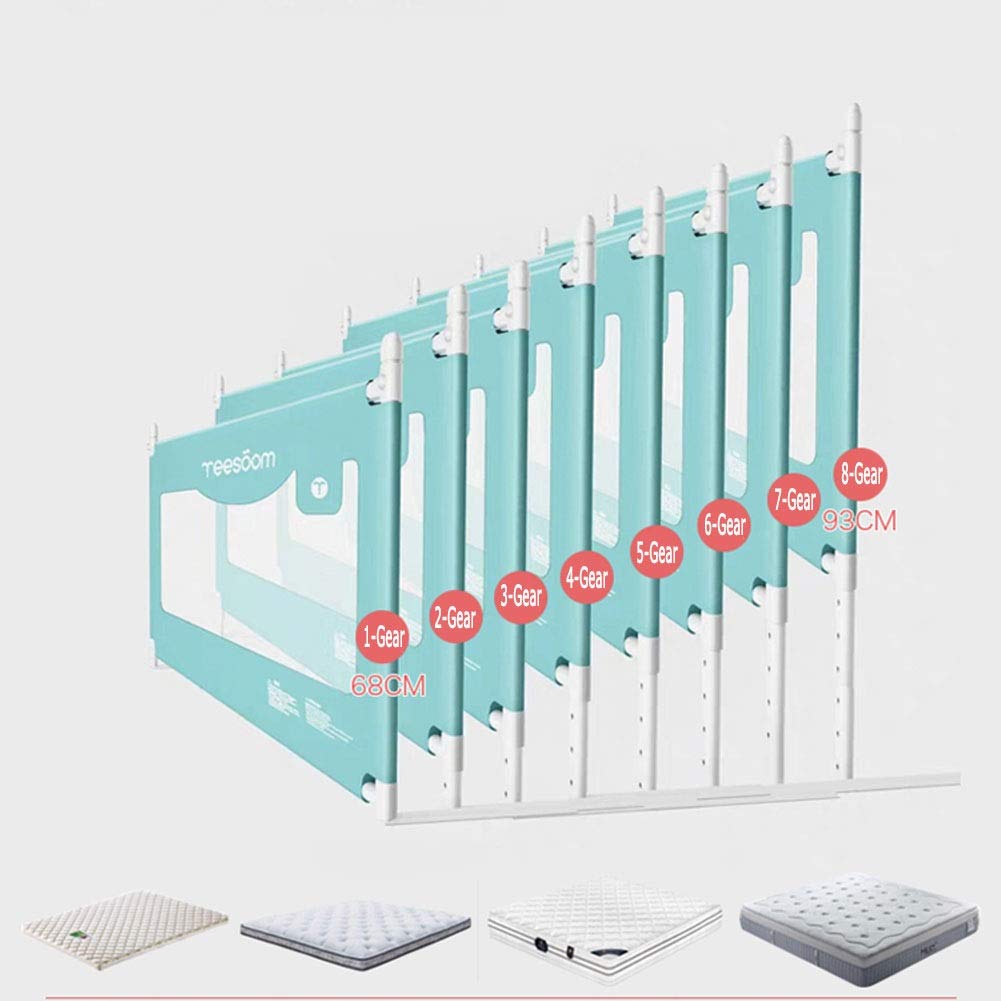 Sponde di Sicurezza per Letto Sponde di Sicurezza per Letto Extra Lunghe per Convertibili, 4 Colori (1 Confezione) (Colore: A, Dimensioni: 2 m)