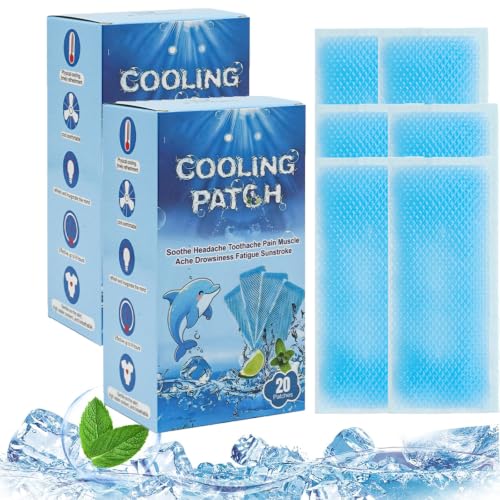 Parches de enfriamiento para climas cálidos, paquetes de enfriamiento instantáneo para aliviar el calor de verano, almohadillas frías para fiebre de frente, parches de refrigeración para cuello y