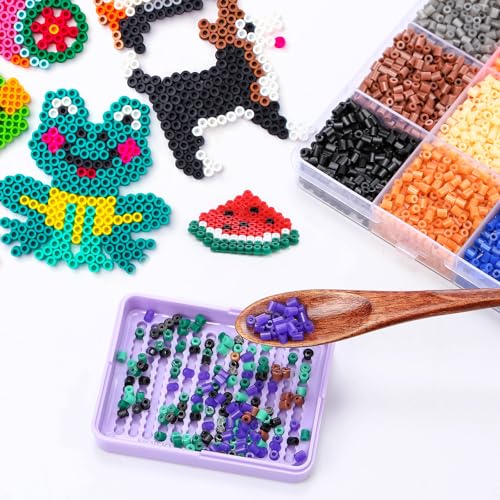 Image of Beeveer 12 Pcs 2.6mm Fuse Beads Picking Trays 2.6 x 2 Inches Bead Sorting Trays Organizer Efficient Sorting Tools for Melty Beads for DIY Arts Crafts