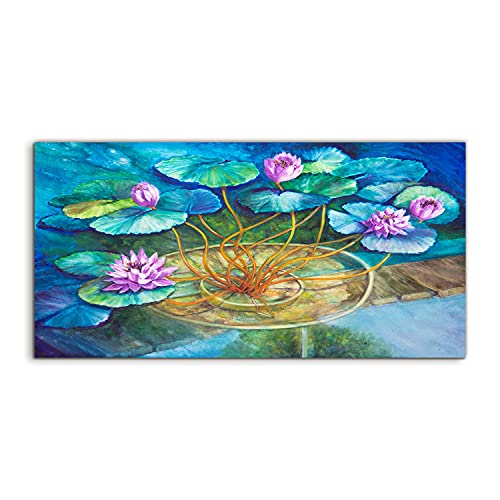 Art mural Giverny en verre 140x70cm pour créer une ambiance zen dans votre salon