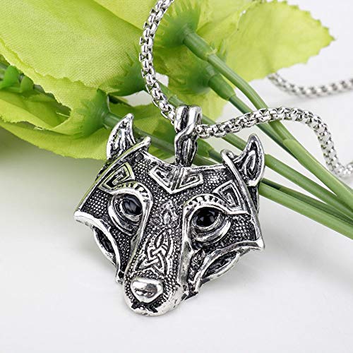 TURTLEDOVE Viking Wolf Head Necklace - Norse Fenrir Pendant of Nordic Scandinavian Amulet3