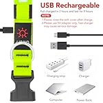 Vizpet LED Dog Collar, Light Up Dog Collar Adjustable USB Rechargeable Super Bright Safety Light Glowing Collars for Dogs(Medium,Green) - Image 2