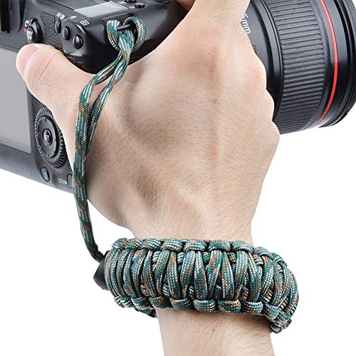 Alça de câmera, cordão de câmera antiperda para fotografia(Camuflagem Verde)