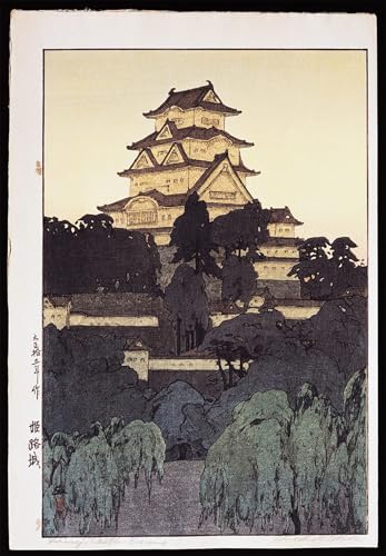 Cuadro lienzo del Castillo de Himeji de Hiroshi Yoshida para decoración de salón, 60x90cm