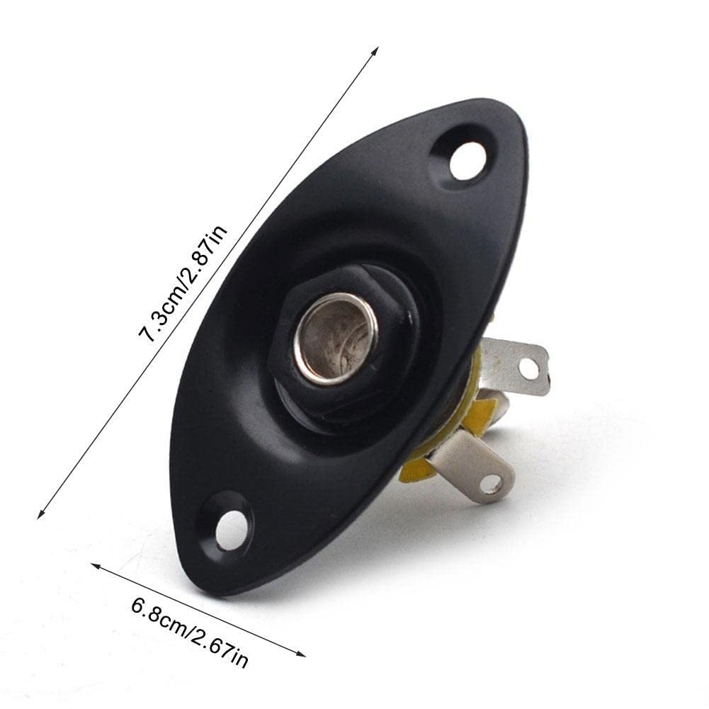 Plaque Jack Rectangulaire Jaune Pour Guitare Électrique Et Basse – Protection Élégante Et Robuste