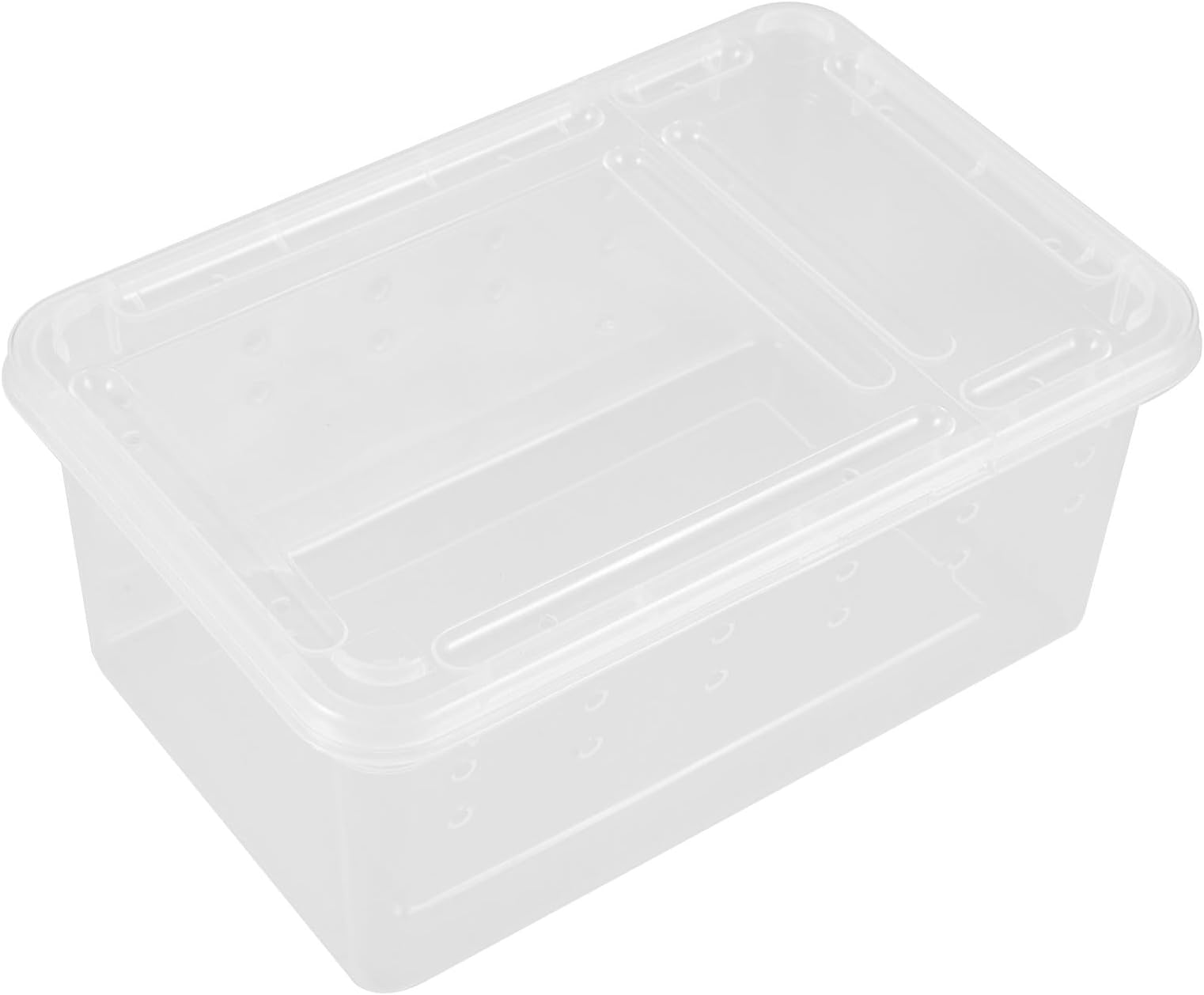 Reusable Reptile Case Reptile Feeding Box Secure Environment Easy to Carry Acrylic Terrarium Travel for House Lizard and Corn Snakes