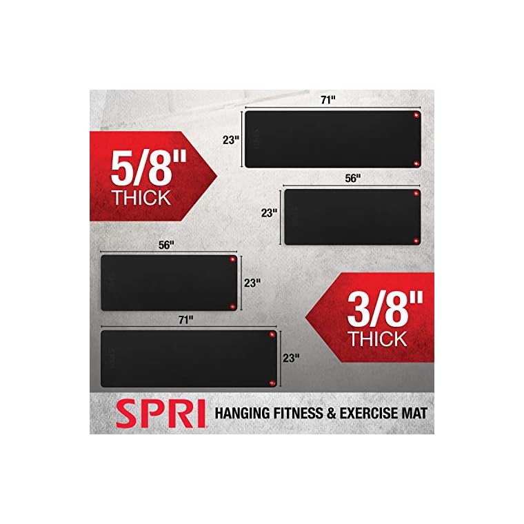 SPRI Hanging Exercise Mat, Fitness & Yoga Mat for Group Fitness Classes, Commercial Grade Quality with Reinforced Holes - Image 5