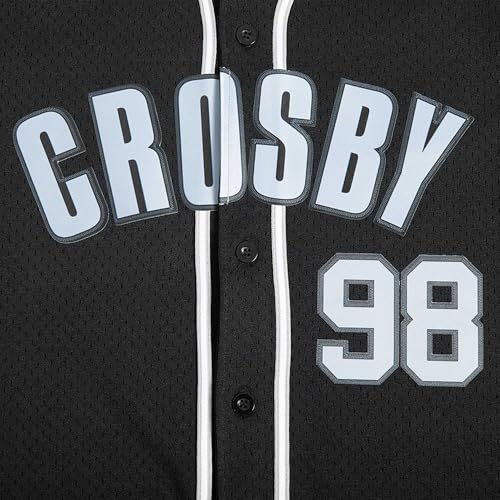 Pro Standard Men'S Maxx Crosby Black Las Vegas Raiders Mesh Button-Up Baseball Jersey thumb #4