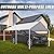 FDW Carport Car Port Party Tent Car Tent 10x20 Canopy Tent Metal Carport Kits Outdoor Garden Gazebo, Not Good for Strong Wind Condition