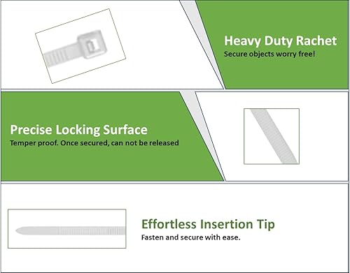 Vista 44 de Nirah Bridas pequeñas de grado industrial de 4 pulgadas, blanco transparente, paquete de 1000, multiusos, pequeñas bridas de cremallera, mini bridas